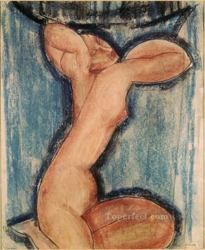アメデオ・モディリアーニ Painting - カリアティード 1911 アメデオ モディリアーニ